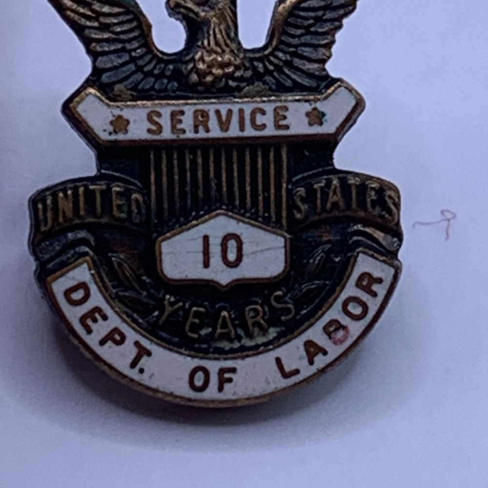 Dept. of Labor Service Pin